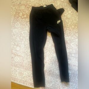 Nike Black Jogger Pants with White Swoosh
